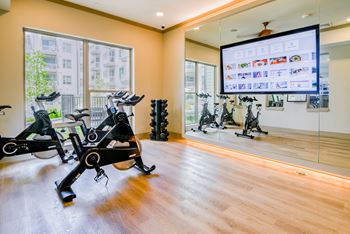 Spin and yoga room